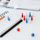 gum bowlen set rubber blauw/rood/wit 12 stuks