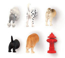 magneten Dog Butt 3,5 x 3,5 x 2 cm vinyl 6-delig