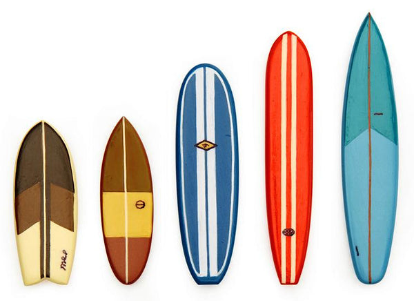 magneten Surf's Up! 7,1 x 1,2 cm vinyl 5-delig