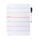memobord weekplanning 24,1 x 17,8 cm staal wit