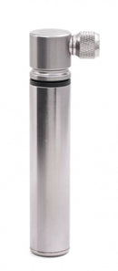 minipomp fiets 17 x 7 cm aluminium zilver