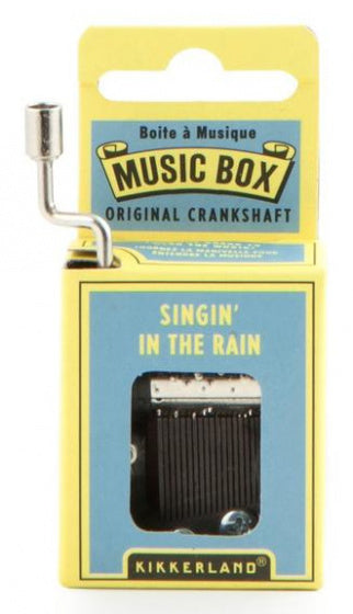 muziekdoos In The Rain 7,6 cm staal blauwgrijs