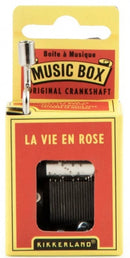 muziekdoos La Vie en Rose 4 x 5 cm RVS zilver