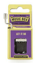 muziekdoos Let It Be 7,6 x 3,8 cm staal paars