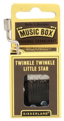 muziekdoos Twinkle Little Star 4 x 5 cm RVS zilver