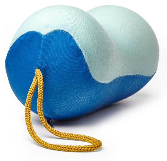 nekkussen 17,8 x 9,9 cm foam/katoen blauw/geel