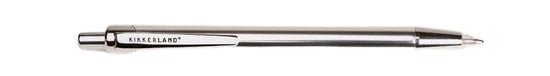 pen met zaklamp led 14 cm zilver