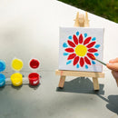 schilderset 7 x 7 cm canvas/hout 6-delig