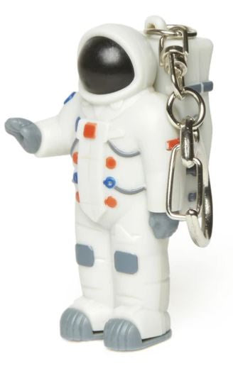 sleutelhanger astronaut led 3,5 x 6 cm wit