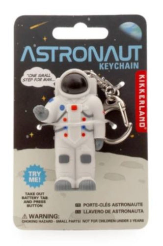 sleutelhanger astronaut led 3,5 x 6 cm wit