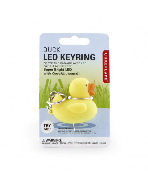 sleutelhanger Duck Led 6,4 x 3,15 cm rubber geel