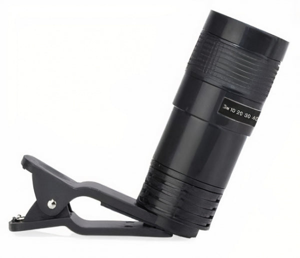 smartphone telescoop 7,6 x 5,6 cm ABS zwart