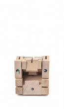 speelfiguur SquareBear 7,5 x 20 cm hout naturel