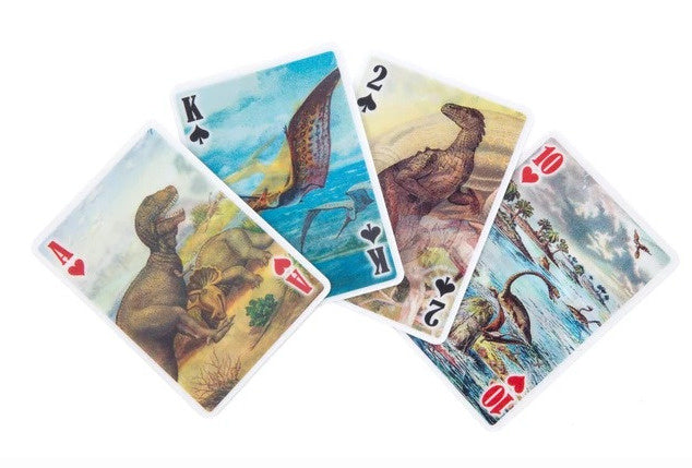 3D-speelkaarten dino 62 x 88 mm papier 54-delig