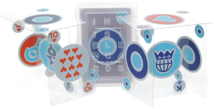 speelkaarten 6,5 x 9 cm PVC transparant 55-delig