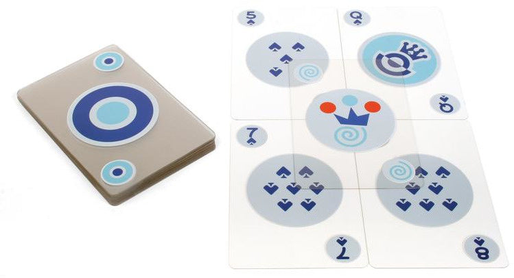 speelkaarten 6,5 x 9 cm PVC transparant 55-delig