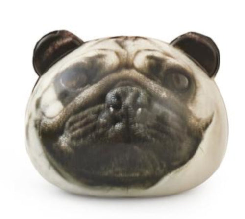 stressbal hond 8 x 7 cm polyurethaan wit/grijs