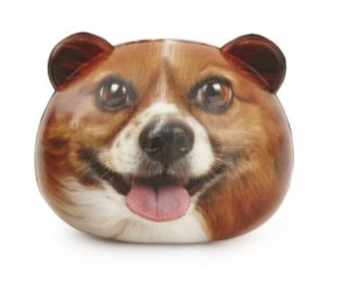 stressbal hond 8 x 7 cm polyurethaan bruin