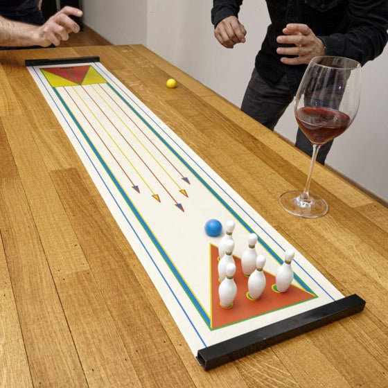 tafelspel bowling 120 x 23 cm polypropyleen bruin