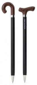 wandelstokpen 16 x 3,6 cm zwart/bruin 2 stuks