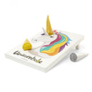 werpspel Unicorn 30 x 20 cm MDF/textiel wit 5-delig