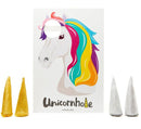 werpspel Unicorn 30 x 20 cm MDF/textiel wit 5-delig