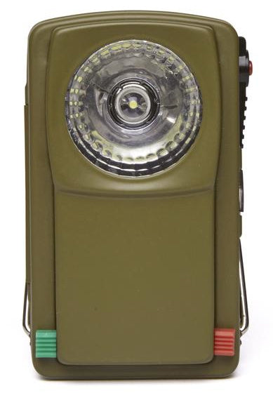 zaklamp Huckleberry 10,2 x 6,5 cm metaal kaki
