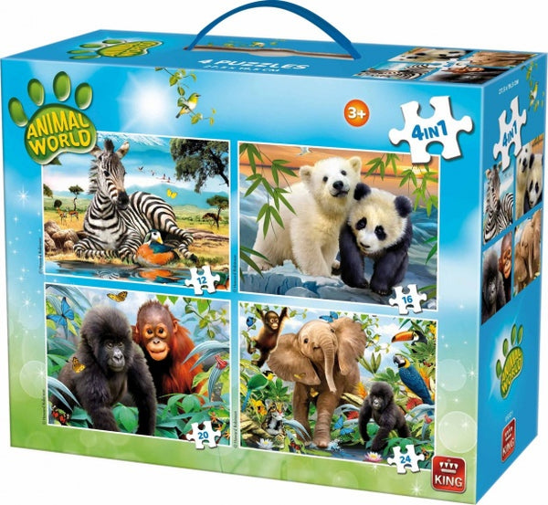 legpuzzel 4-in-1 Animal World
