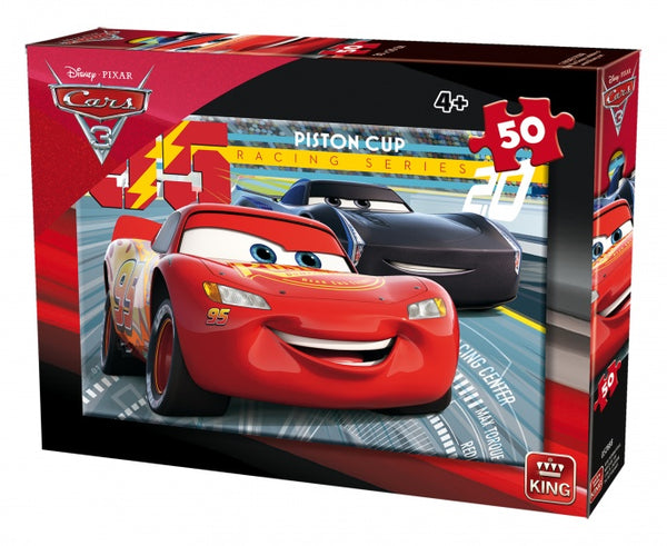 legpuzzel Disney Cars 3 rood/blauw 50 stukjes