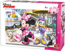 legpuzzel Minnie Mouse buiten karton roze 50 stukjes