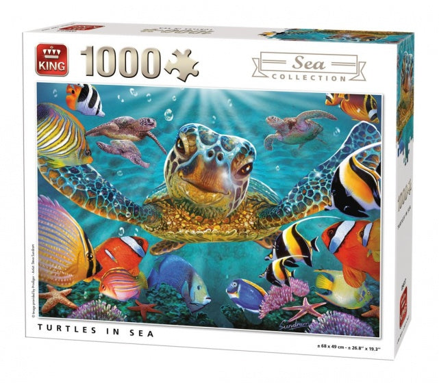 legpuzzel Turtles in Sea 1000 stukjes