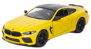 auto BMW M8 Competition Coupe 12,5 cm 1:38 staal geel