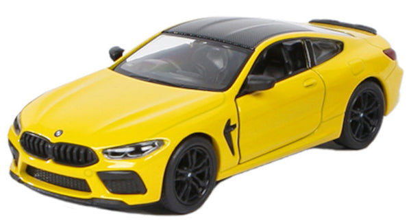 auto BMW M8 Competition Coupe 12,5 cm 1:38 staal geel