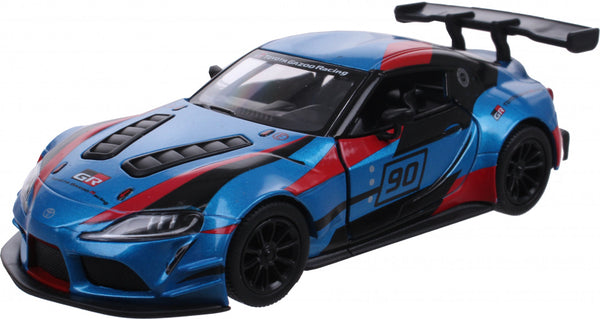 auto Toyota GR Supra Racing Gazoo 12,5 cm diecast blauw