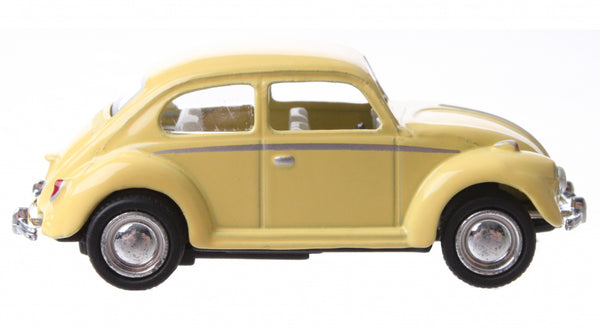 auto Volkswagen Beetle junior 6 cm die-cast geel