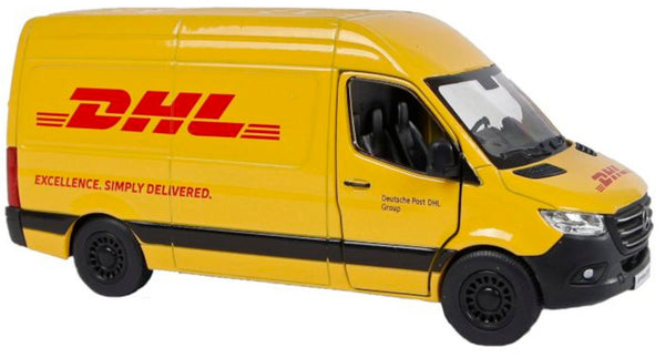 bus Mercedes-Benz Sprinter DHL 12 cm 1:36 staal geel