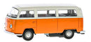 bus Volkswagen T2 jongens 12 cm staal die-cast oranje