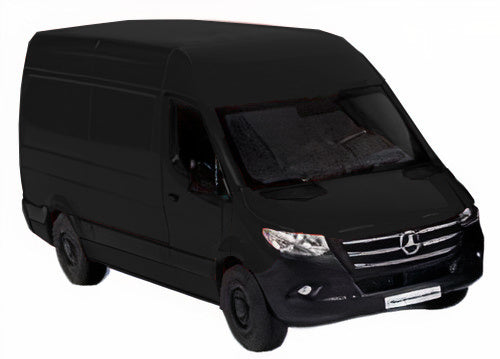 speelgoedauto Mercedes-Benz Sprinter 1:42 die-cast zwart