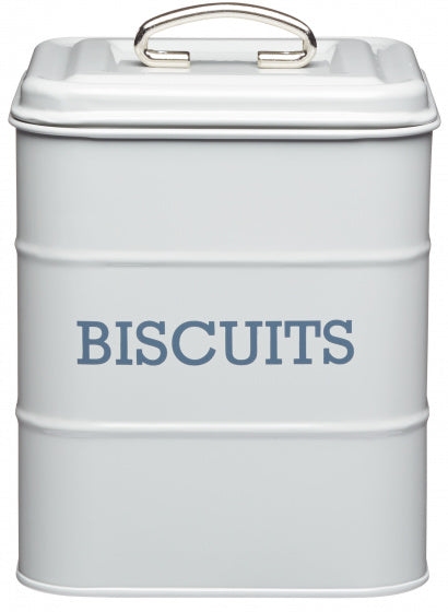 koekblik Living Nostalgia 19 cm tin grijs