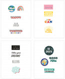 stickervel Built New York 20 x 10 cm PVC 4-delig