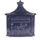 Klassieke brievenbus blauw 70068