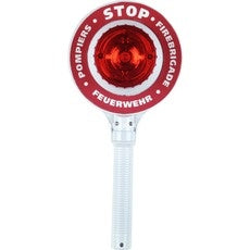 brandweer-stopbord met knipperlicht