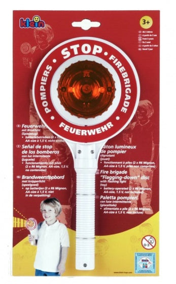 brandweer-stopbord met knipperlicht