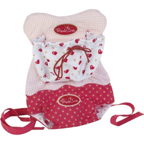 buikdraagzak Princess Coralie rood/wit 45,9 x 28 cm