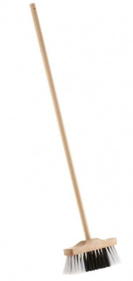 houten bezem wit/zwart 60 cm