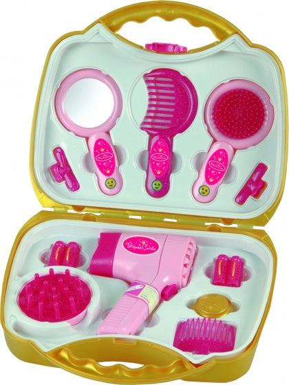Princess Coralie speelset elektrische föhn roze/goud