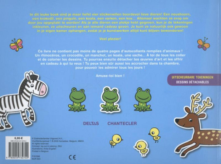 kleur- en stickerboek color & sticker fun: lieve dieren