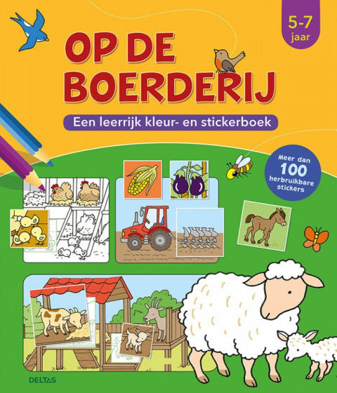 kleur- en stickerboek op de boerderij (5-7 jaar)