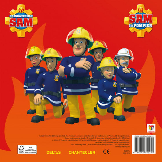 kleurboek brandweerman Sam junior oranje