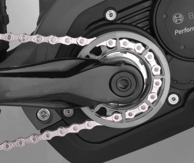 Ketting single speed KMC e1 long EPT 130 schakels - donker zilver